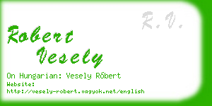 robert vesely business card